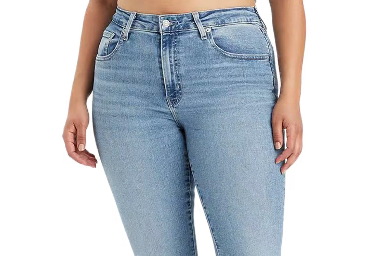 Midjehöjd för high waist jeans dam