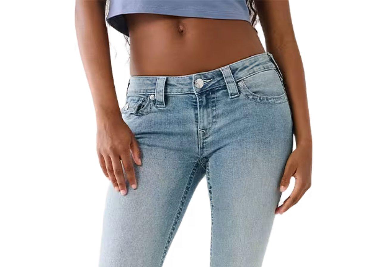 Midjehöjd low waist jeans dam