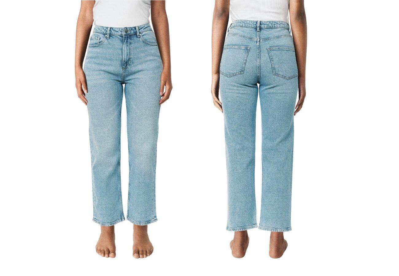 Passform straight jeans för dam