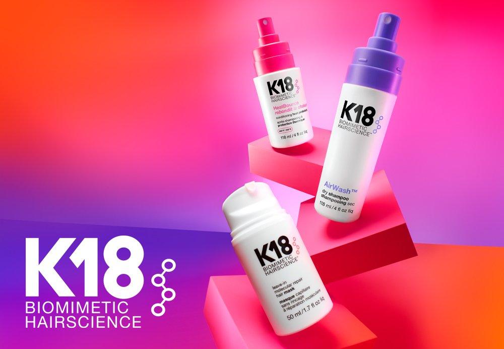 K18 hårvårdsprodukter.