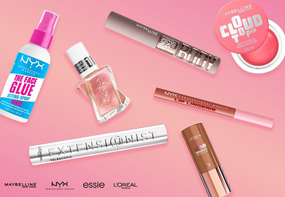 Essie, L'Oréal Paris, Maybelline och NYX.