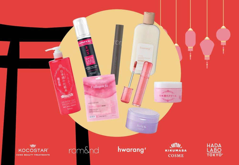 Kocostar, Rom&nd, Hwarang, Kiku-masamune och Hada Labo. 