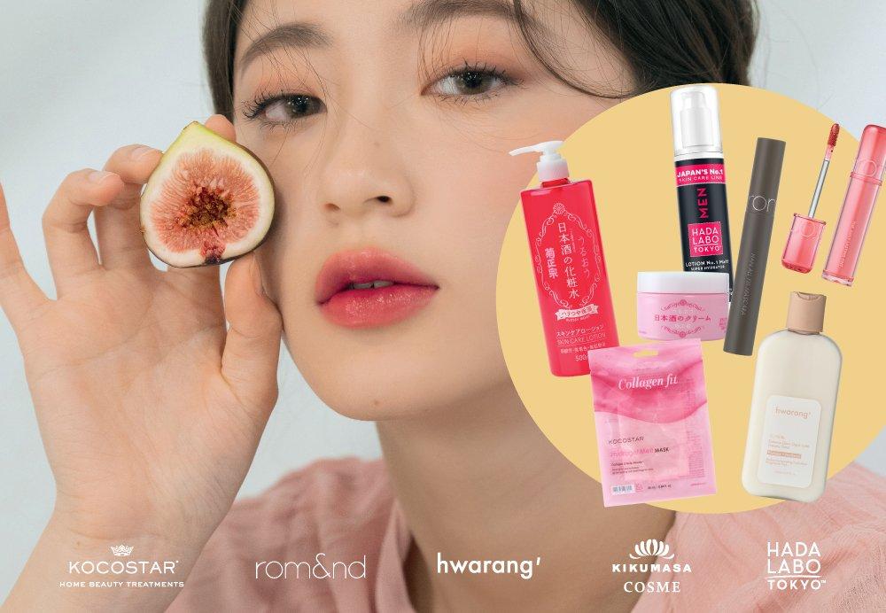 Kocostar, Rom&nd, Hwarang, Kiku-masamune och Hada Labo. 