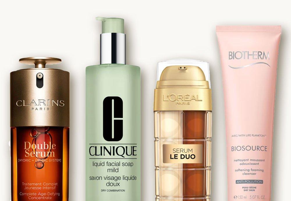 Serum och ansiktsrengöring.