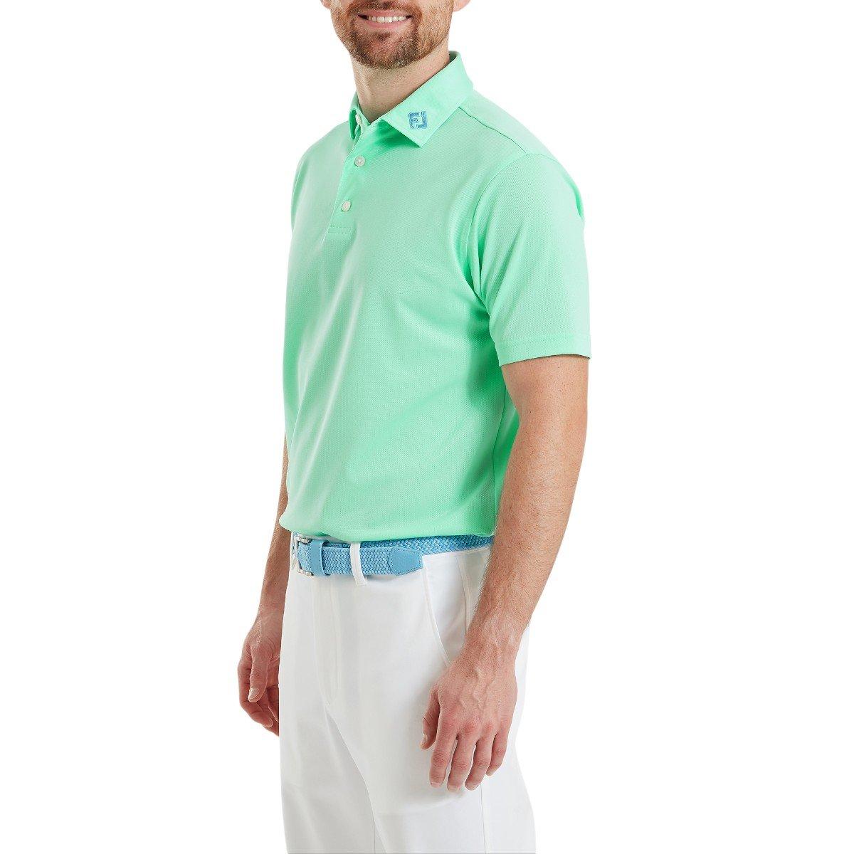 FootJoy Men's Stretch Pique Solid Colour Golf Polo Shirt