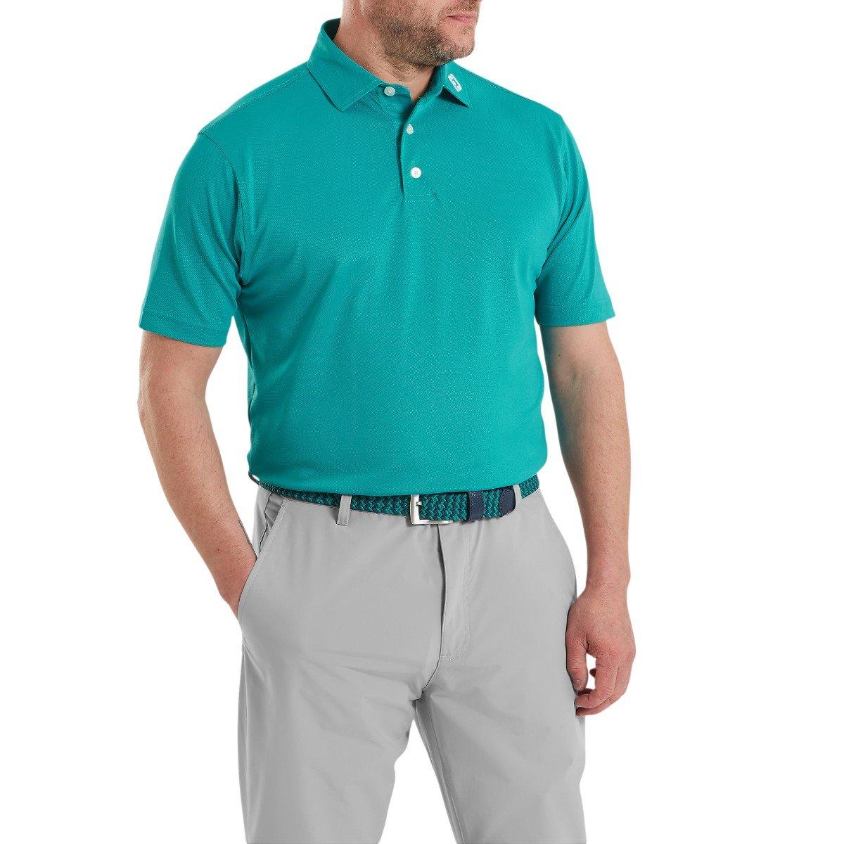 FootJoy Men's Stretch Pique Solid Colour Golf Polo Shirt