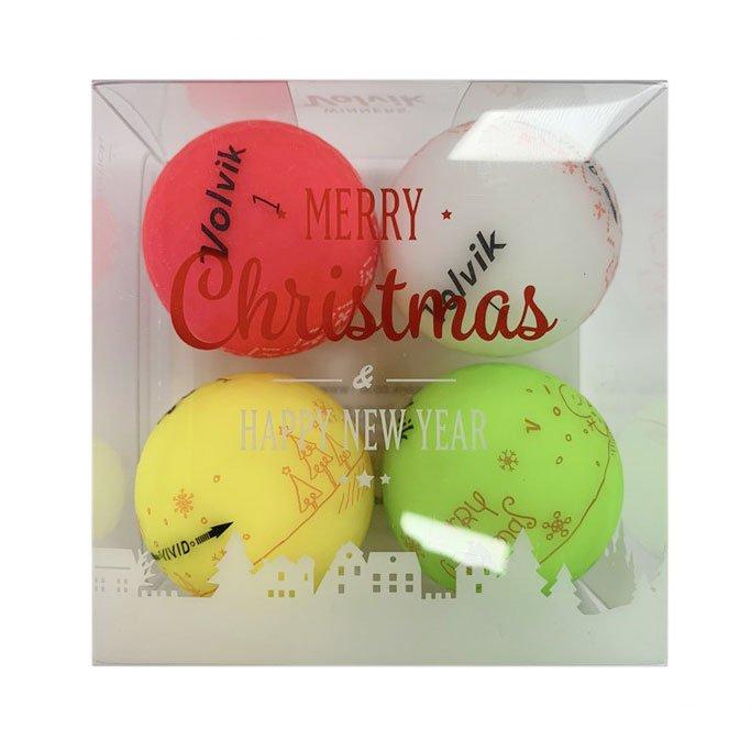 Volvik Vivid Christmas 4 Ball Pack