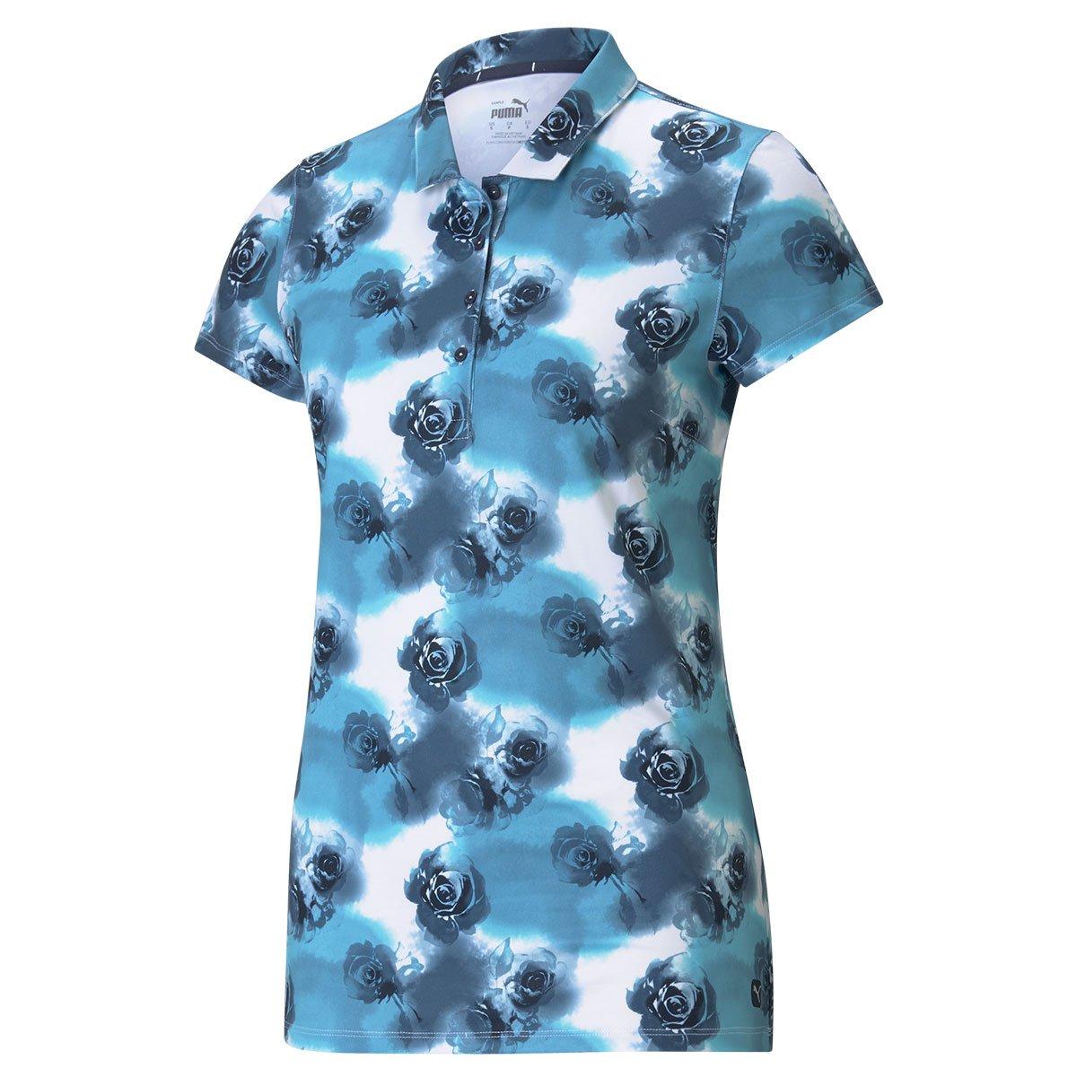 Puma Puma Ladies Puma Cloudspun Watercolour Floral Stretch Polo Shirt