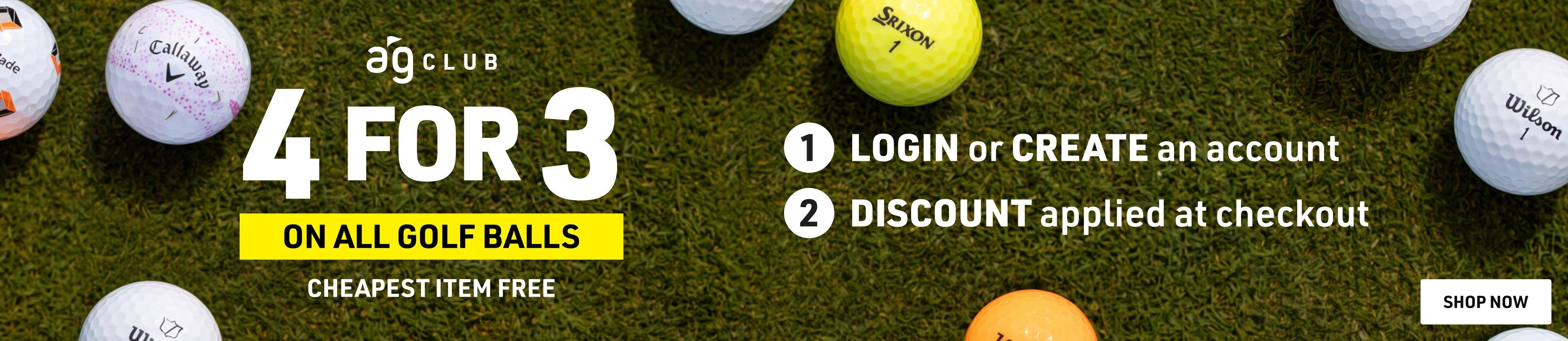 4 for 3 Golf Balls