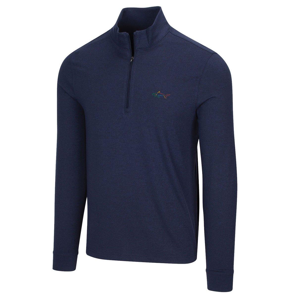 Greg Norman Men's Heathered Half Zip Mock Golf Midlayer