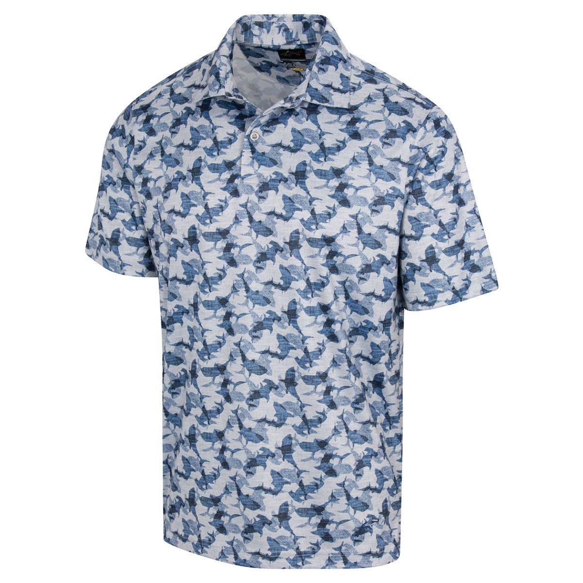 Greg Norman Men's Shark Shiver Golf Polo Shirt