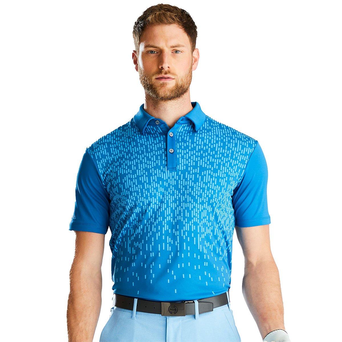 PING Jay Golf Polo Shirt - Blue / Danube PING Jay Golf Polo Shirt - Blue / Danube