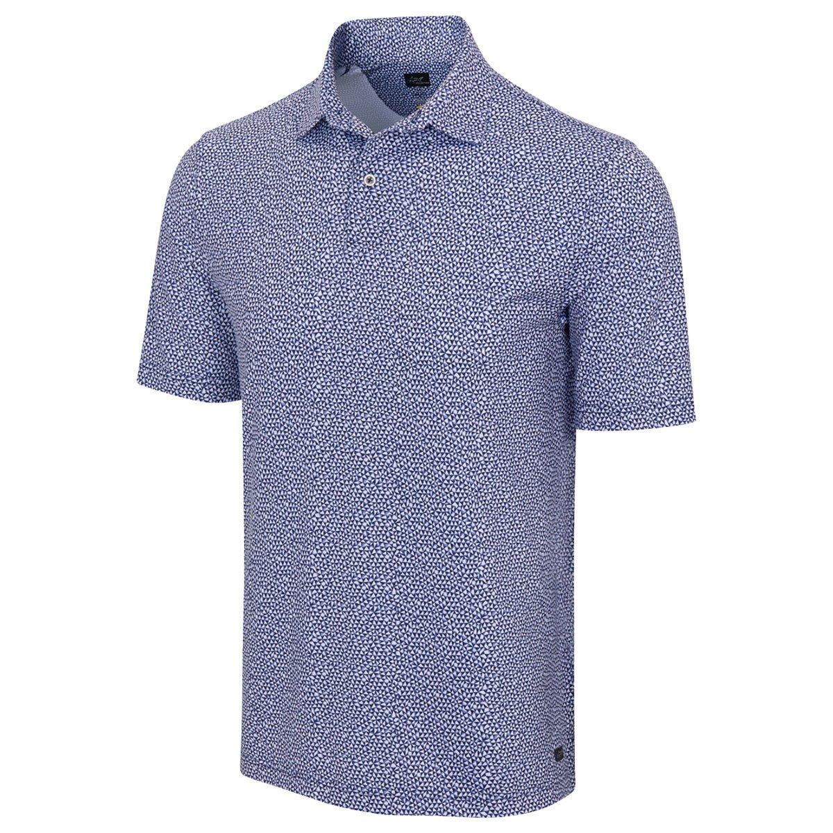 Greg Norman Men's Abstract Shark Tooth Golf Polo Shirt