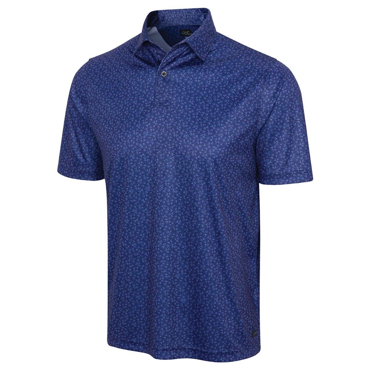 Greg Norman Men's ML75 Shark Fin Print Golf Polo Shirt