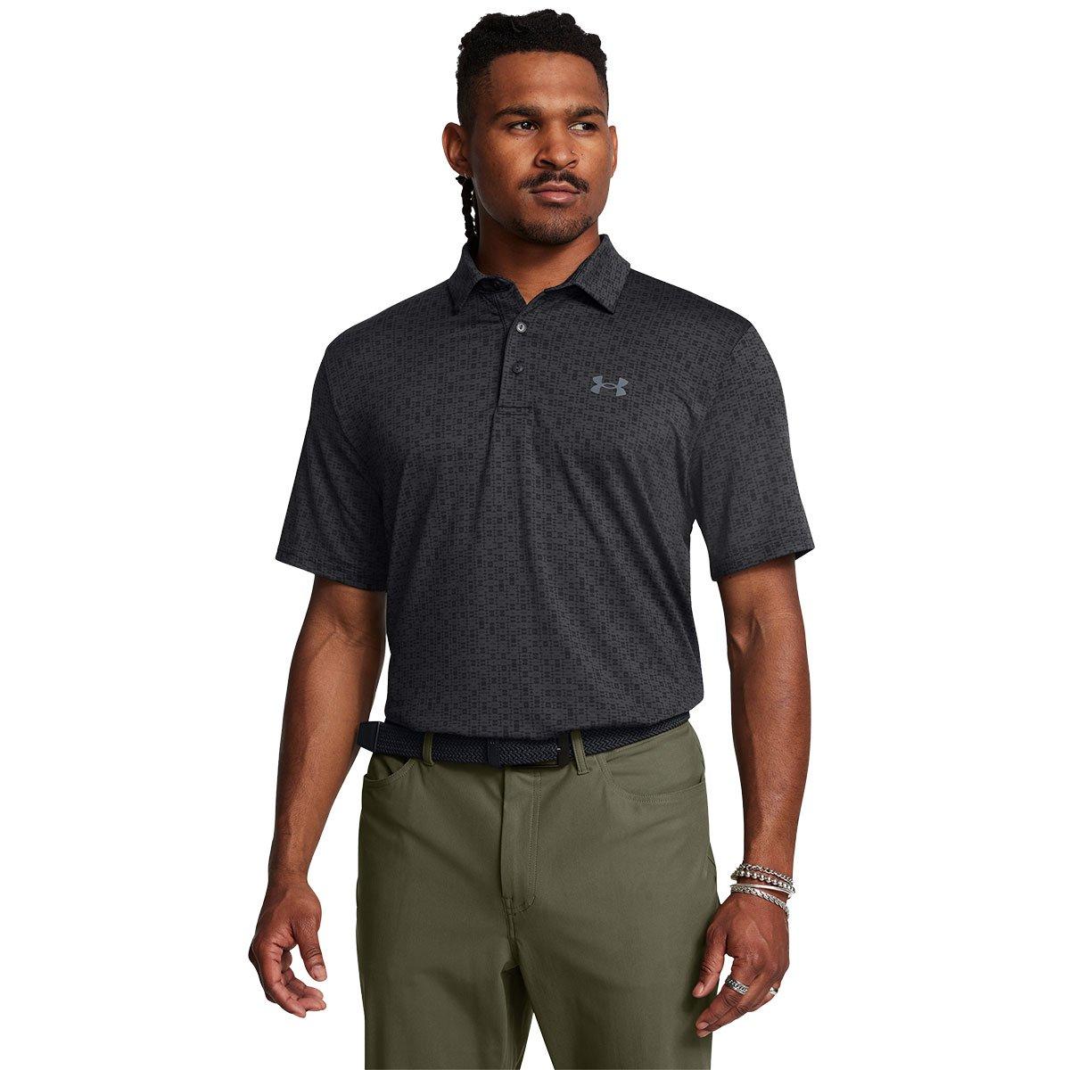 Under Armour Men's Playoff 3.0 On Green Printed Golf Polo Shirt