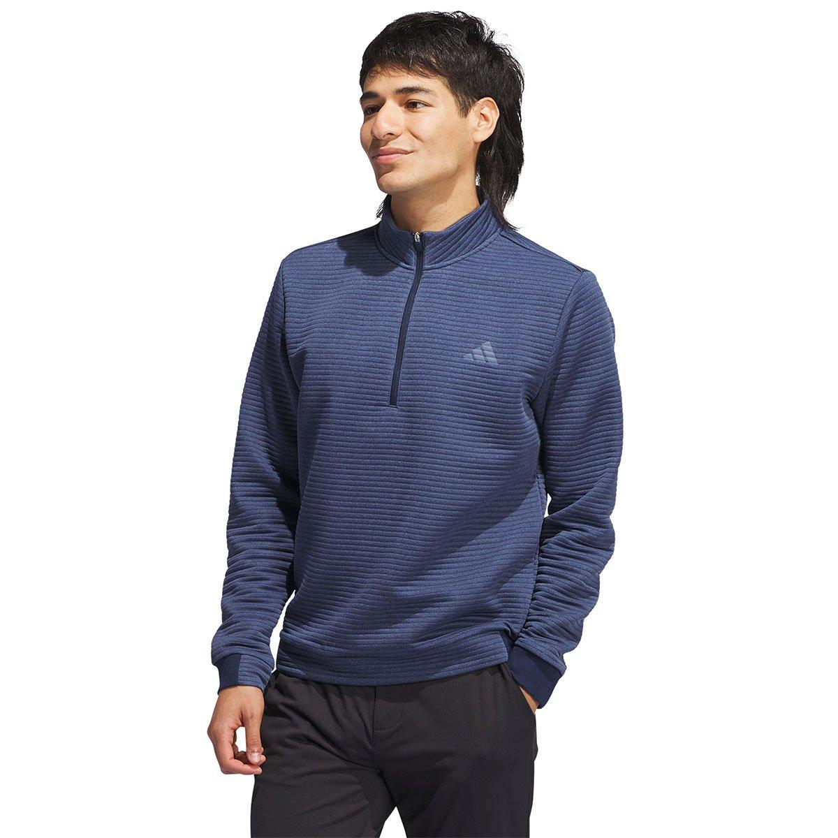 adidas Men's DWR Textured Quarter Zip Golf Mid Layer