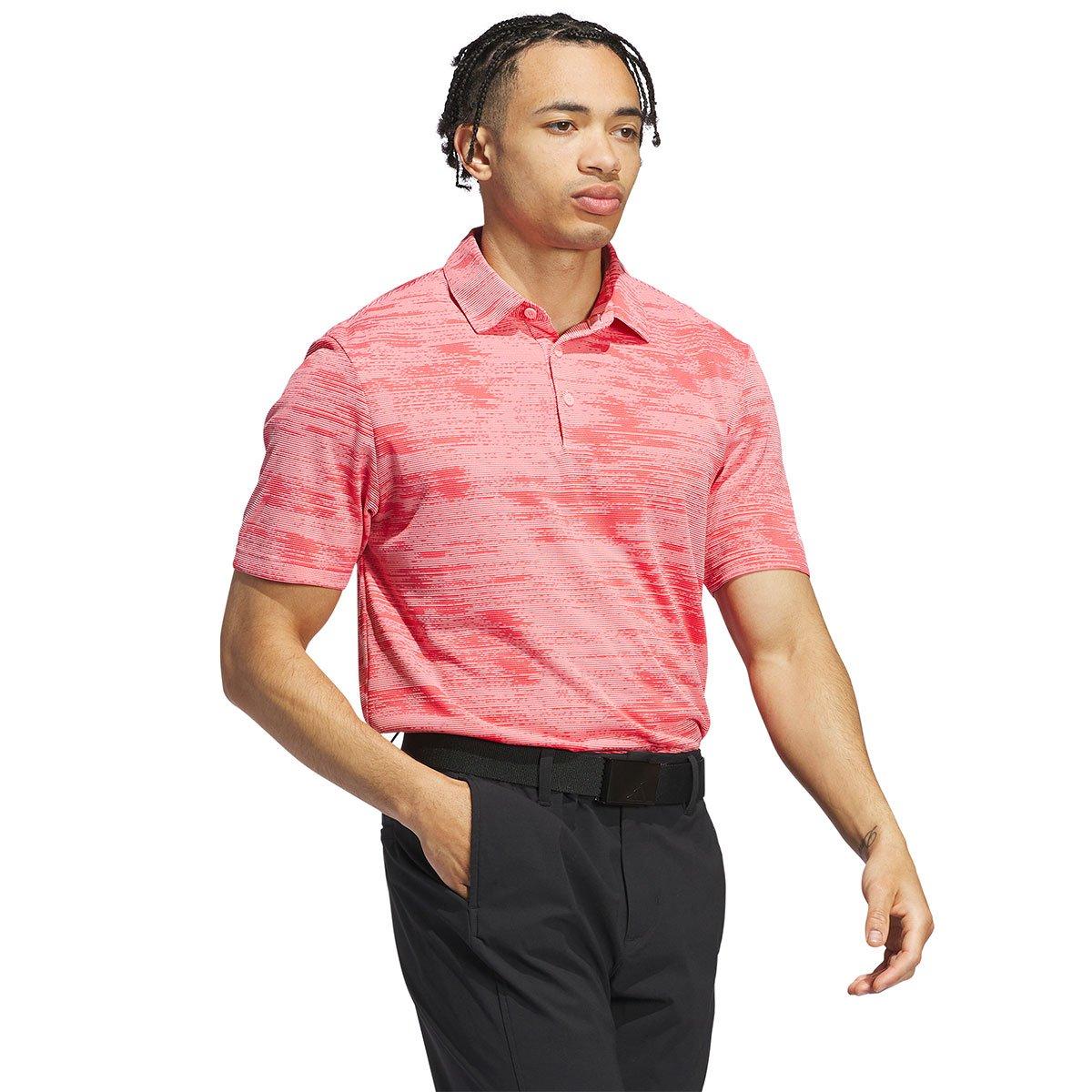 Adidas Adidas Ultimate365 Textured Stripe Polo Shirt