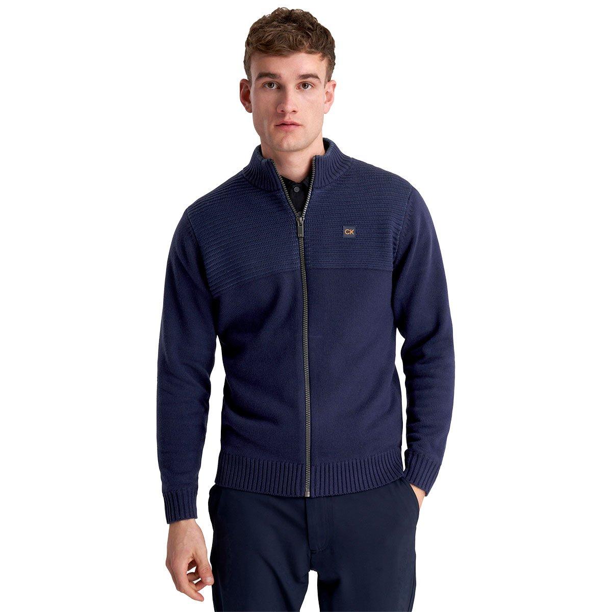 Calvin Klein Men's Oak Creek Lined Full Zip Golf Sweater