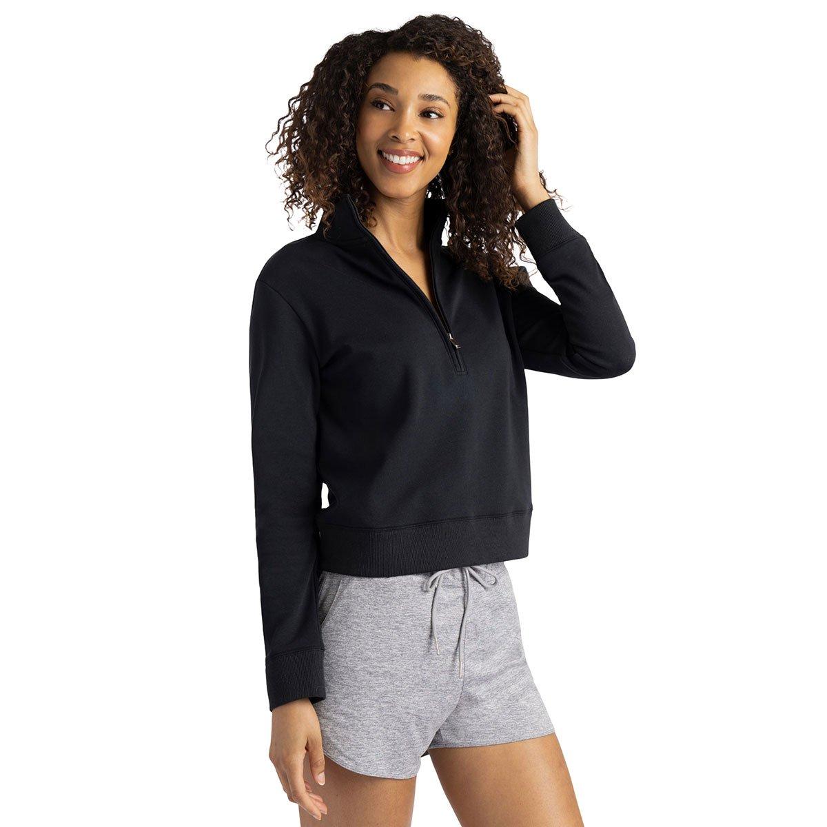 TravisMathew Ladies Cloud Fleece Half Zip Mid Layer