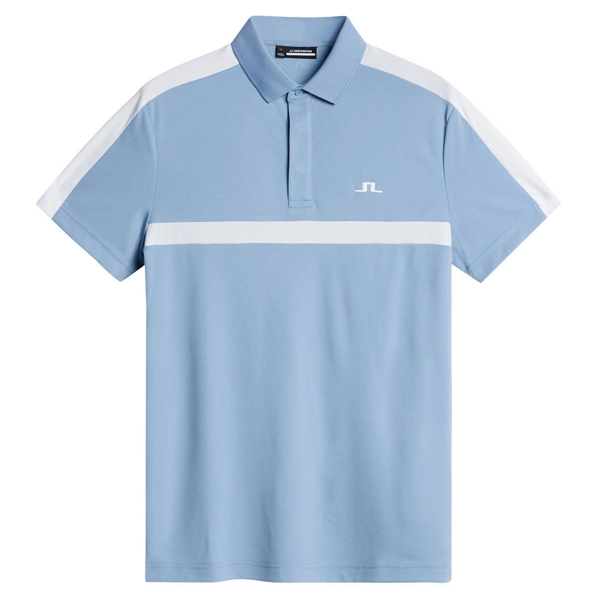 J.Lindeberg Men's Sebastian Chest Stripe Golf Polo Shirt