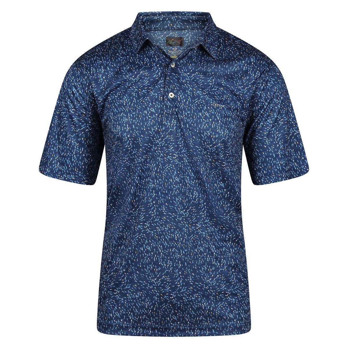 Greg Norman Greg Norman Shark Frenzy Print Polo Shirt