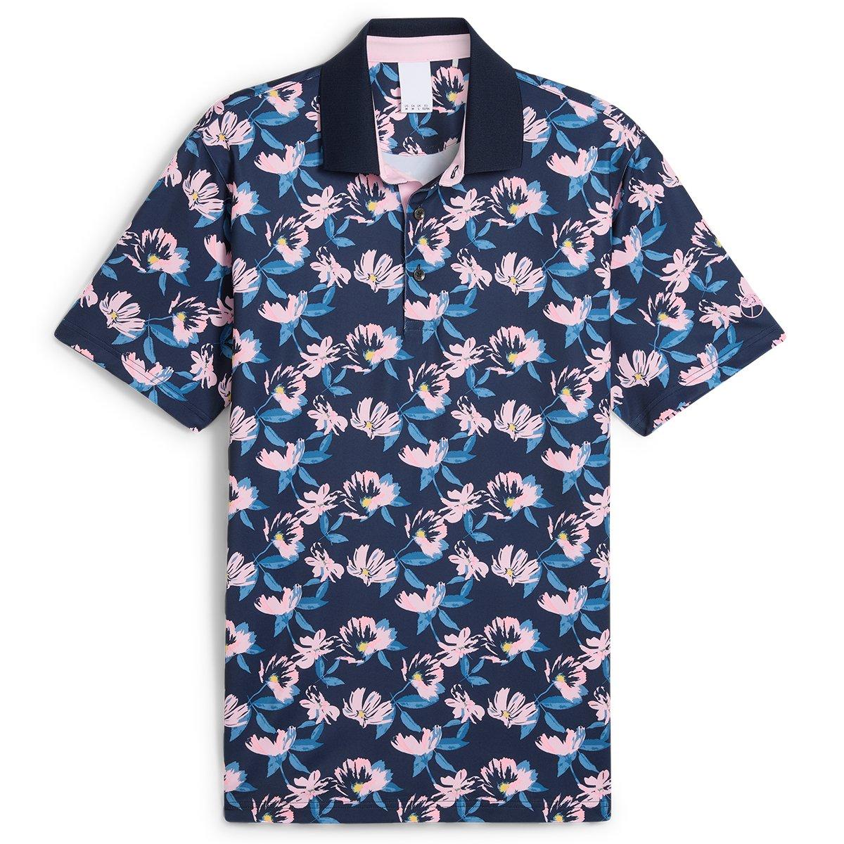 PUMA Men's Arnold Palmer Spring Floral Golf Polo Shirt