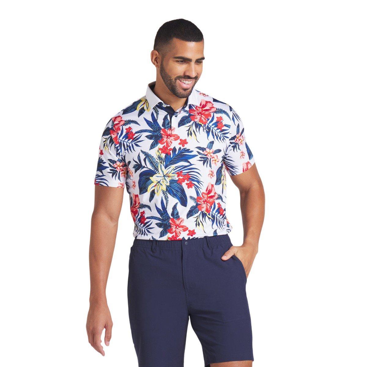 Puma Puma Palm Tree Crew Floral Print Polo Shirt