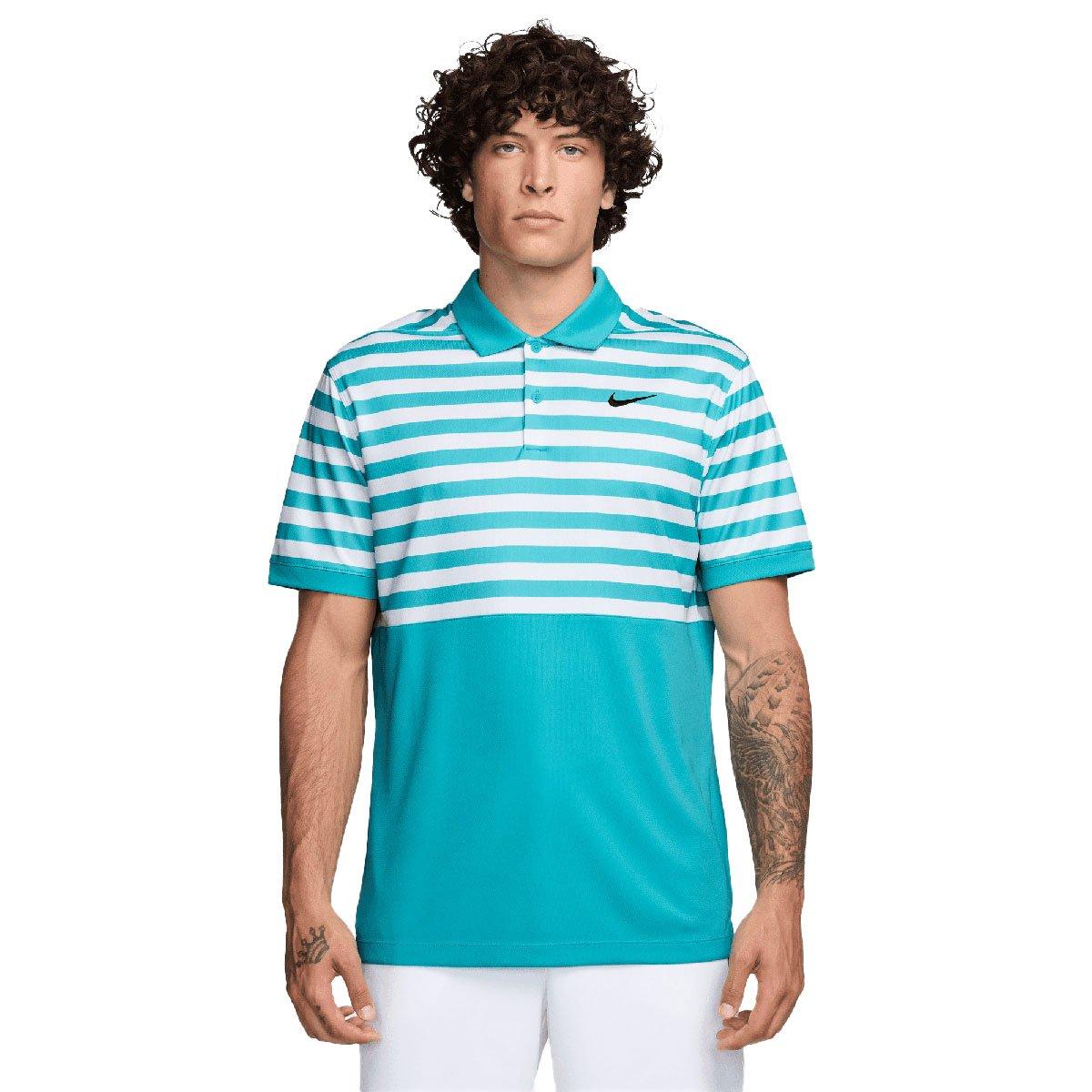 Nike Mens Dri-fit Victory+ Striped Golf Polo Shirt American Golf