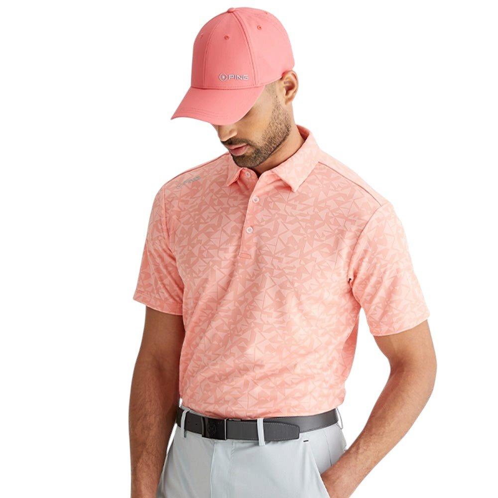 PING Men's Geo Camo Jacquard Golf Polo Shirt