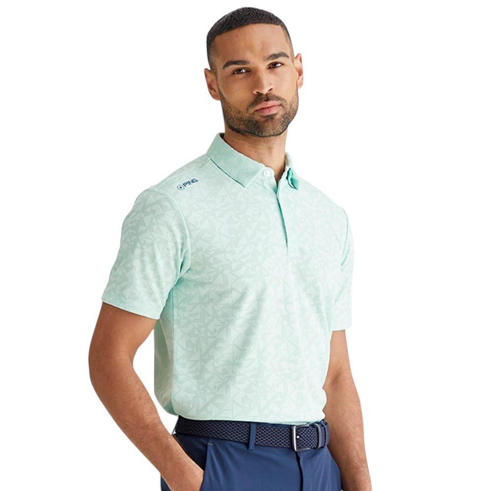 PING Men's Geo Camo Jacquard Golf Polo Shirt