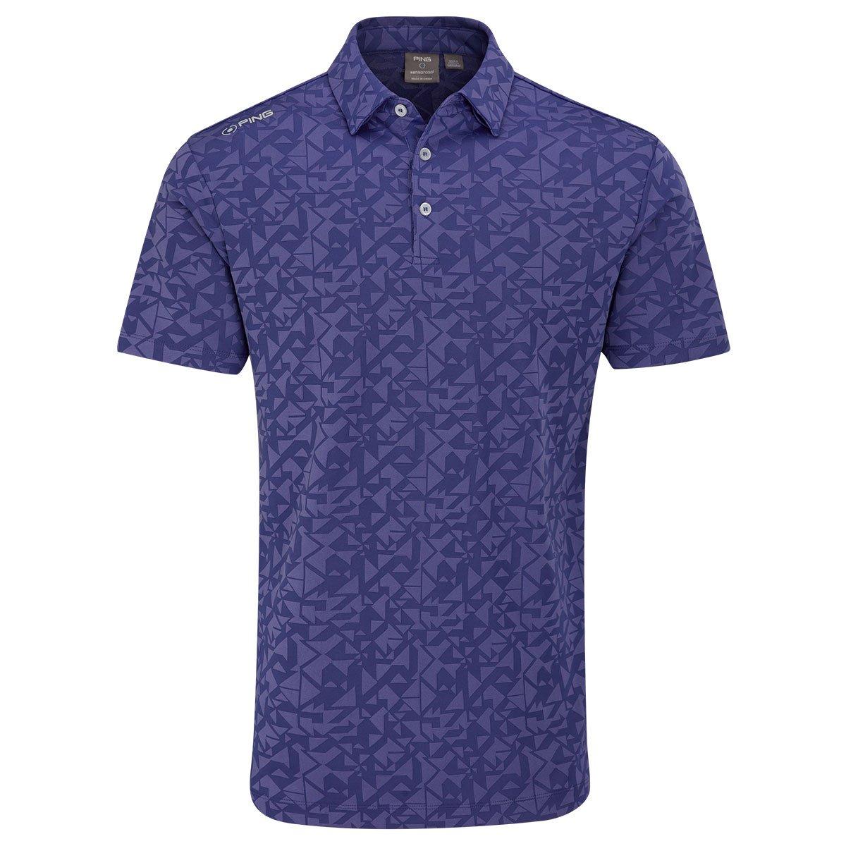 PING Men's Geo Camo Jacquard Golf Polo Shirt