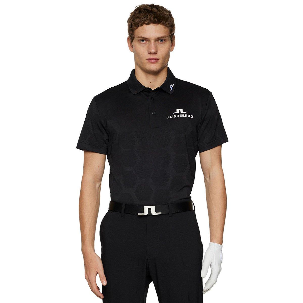 J.Lindeberg Men's KV Tour Mesh Golf Polo Shirt