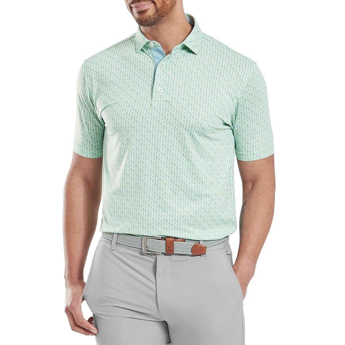 FootJoy Figure Print Lisle Polo Shirt