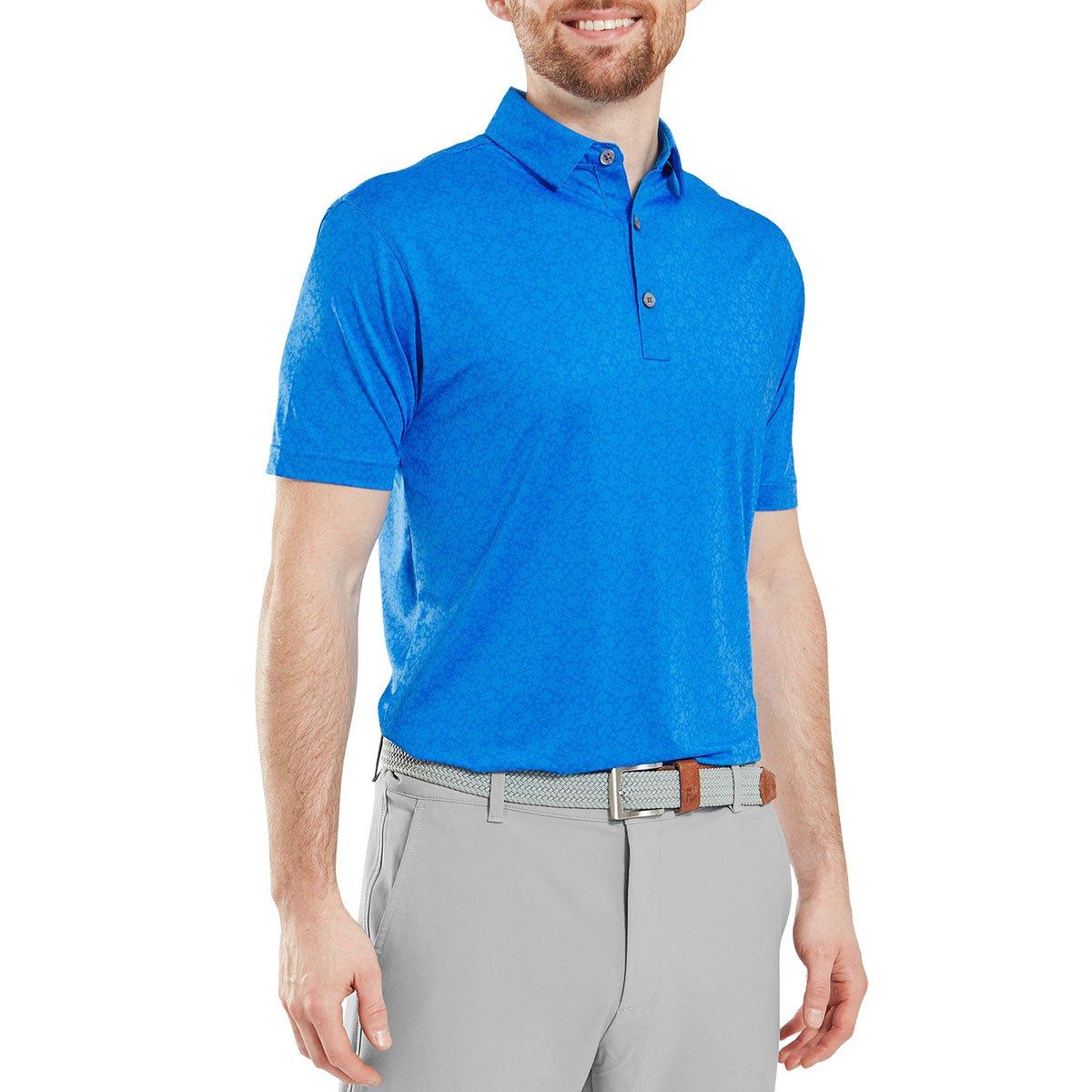 FootJoy Men's Painted Floral Lisle Golf Polo Shirt