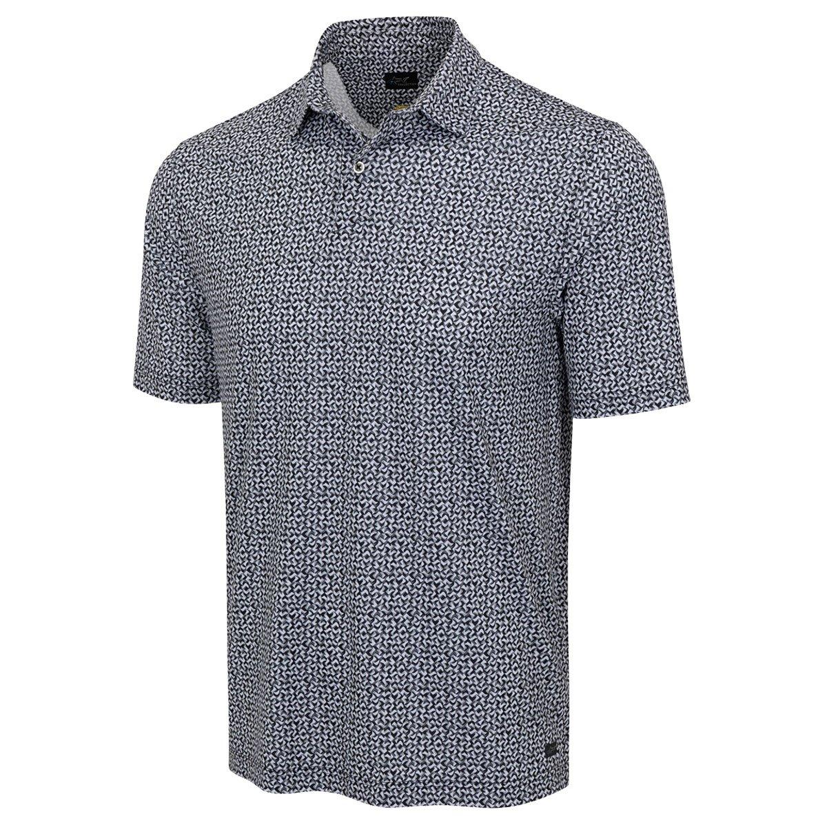 Greg Norman Men's Great White Mosaic Ultra-Stretch Golf Polo Shirt