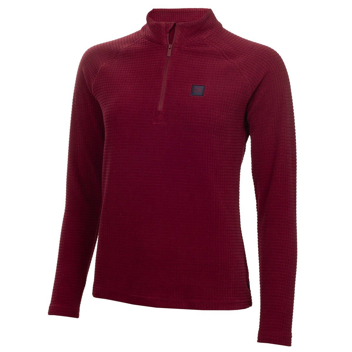 Calvin Klein Ladies Taylor Textured Half Zip Golf Mid Layer