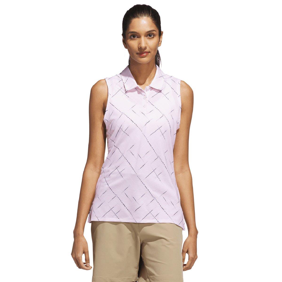 Adidas Ladies Ultimate365 Printed Sleeveless Golf Polo Shirt