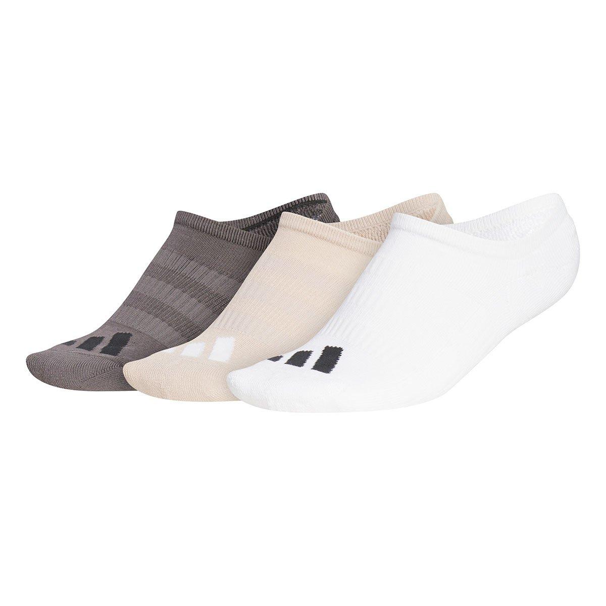 adidas Ladies No Show Golf Socks 3 Pack