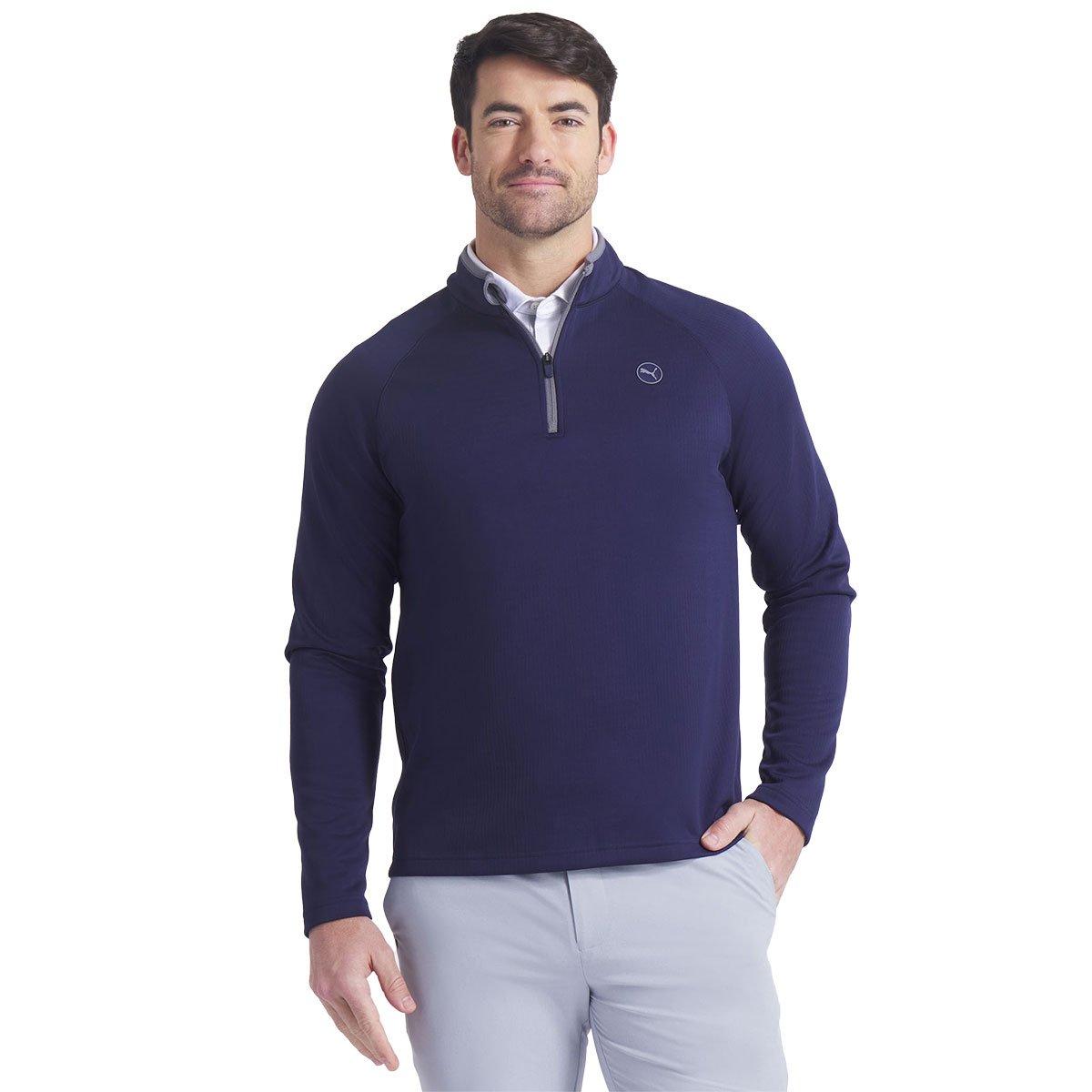 PUMA Men's Waffle Fleece Quarter Zip Golf Mid Layer