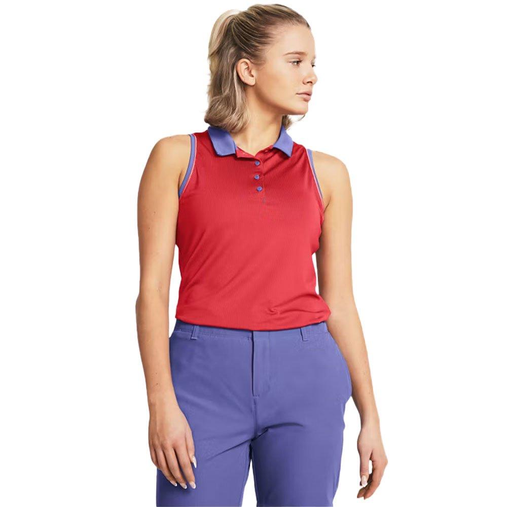 Under Armour Ladies Playoff Jacquard Sleeveless Golf Polo Shirt