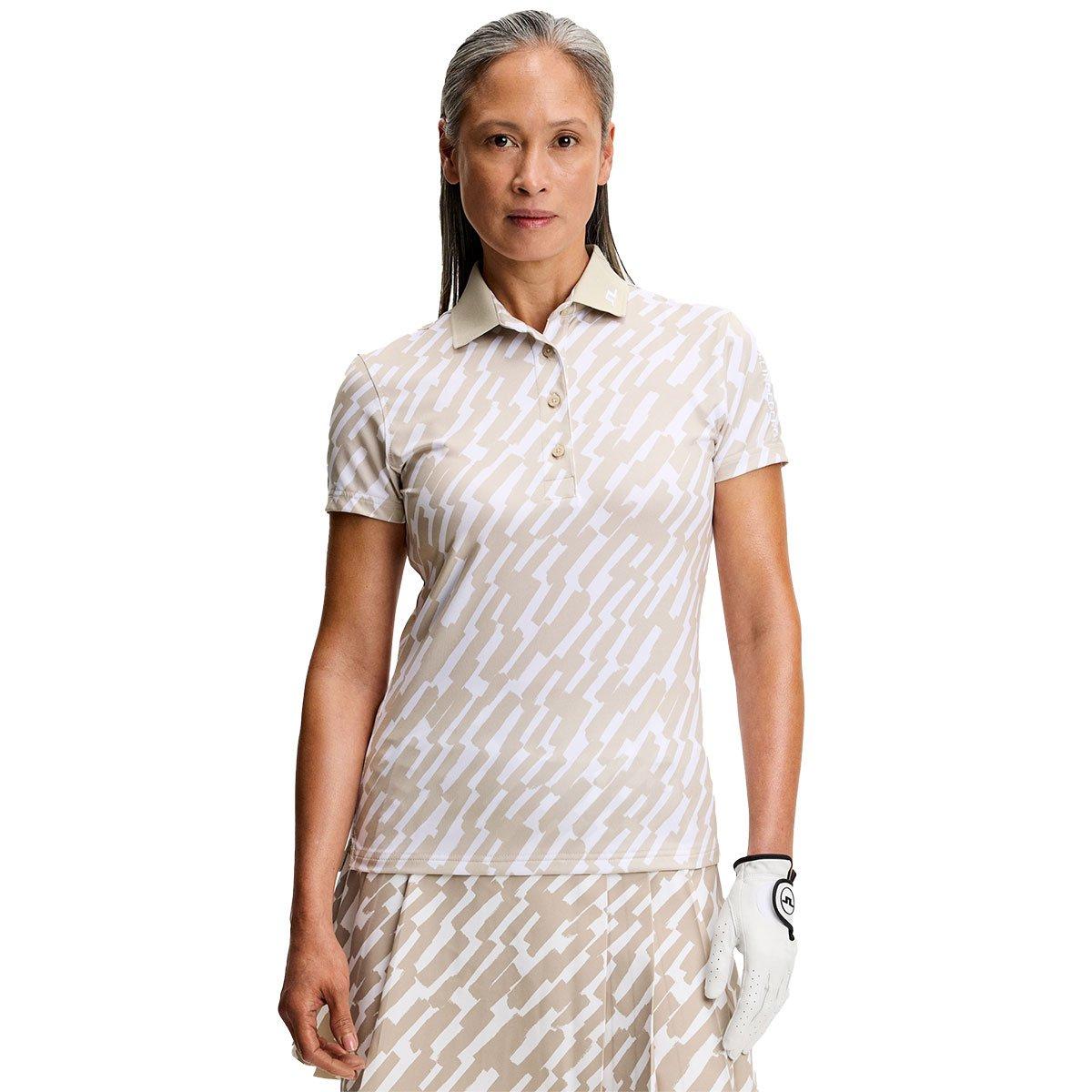 J.Lindeberg Ladies Tour Tech Print Golf Polo Shirt