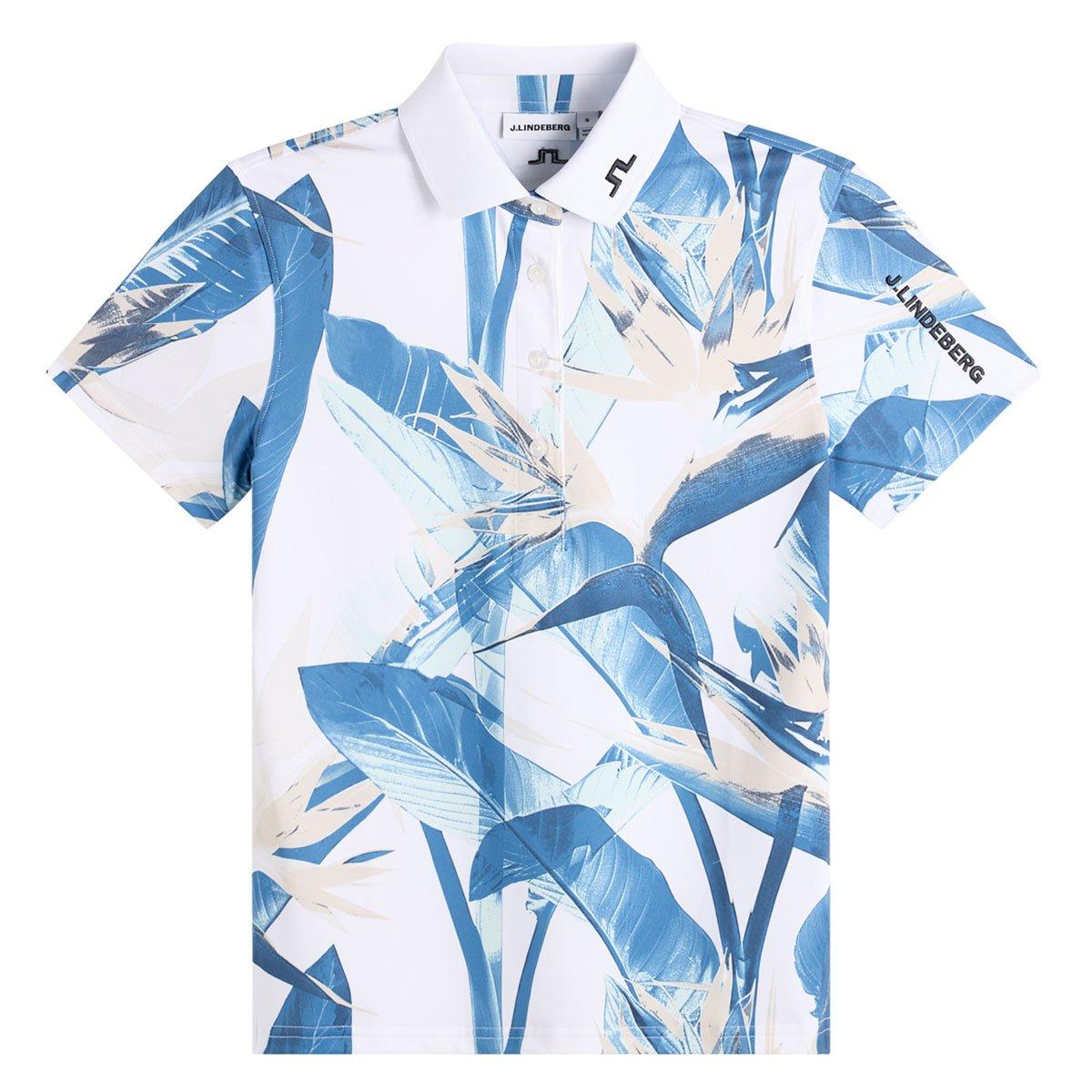 J Lindeberg Ladies J Lindeberg Tour Tech Print Polo Shirt