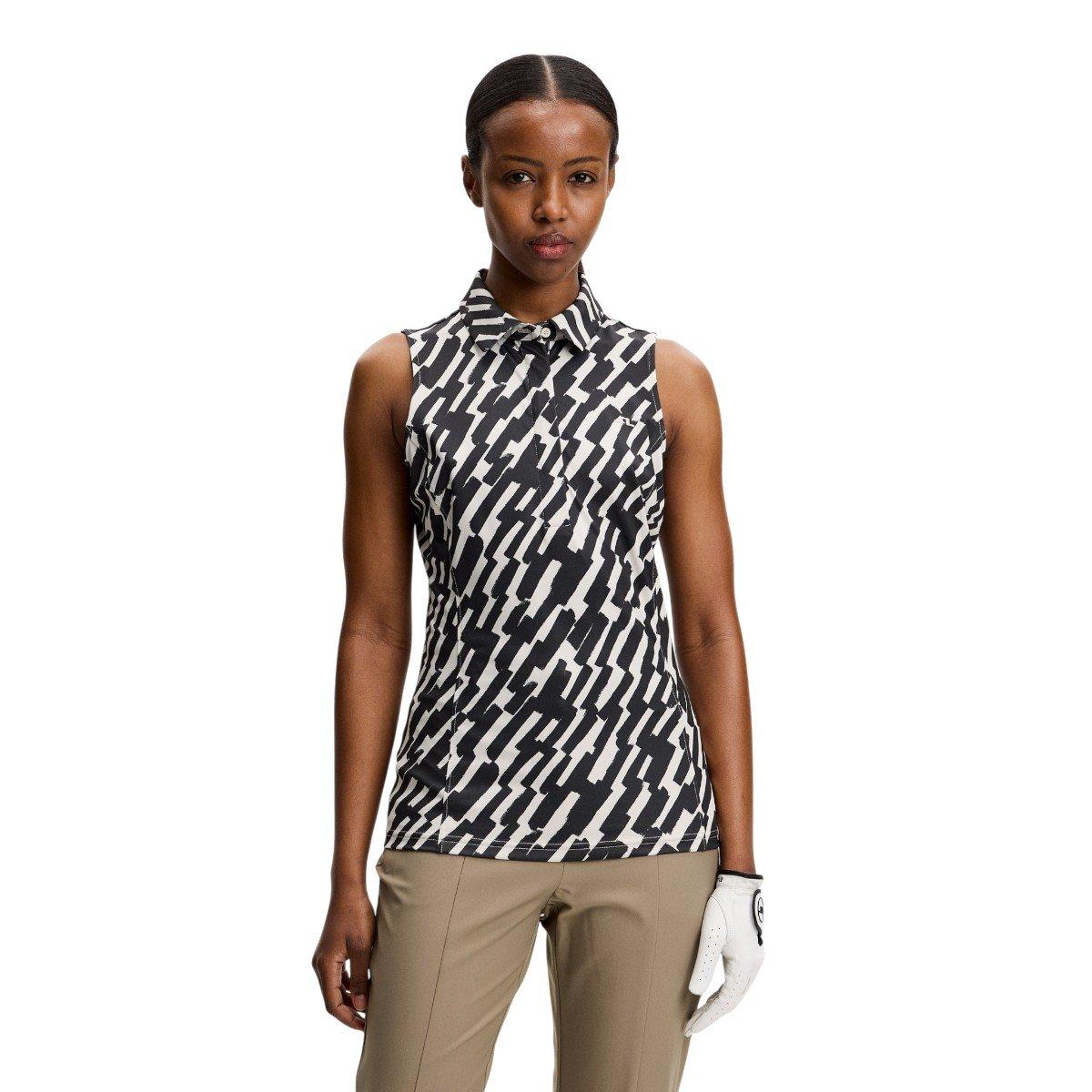 J.Lindeberg J.Lindeberg Ladies J.Lindeberg Dena Print Sleeveless Polo Shirt