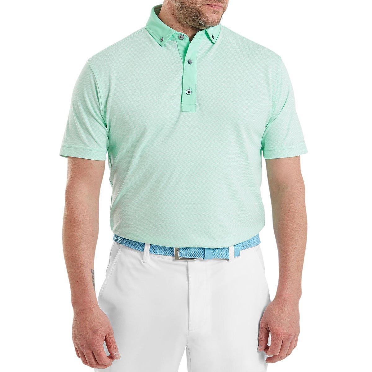 FootJoy Men's Star Geo Jacquard Golf Polo Shirt