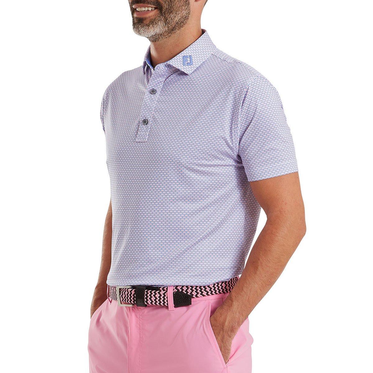 FootJoy FootJoy Nautical Flag Print Lisle Polo Shirt