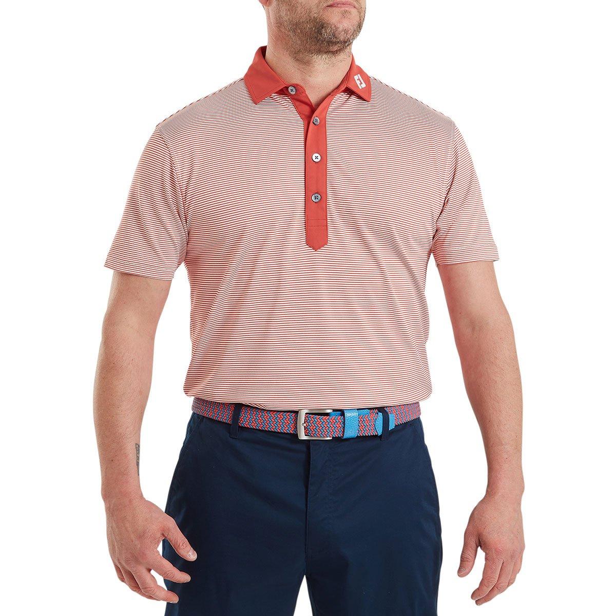 FootJoy FootJoy Feeder Stripe Pique Polo Shirt