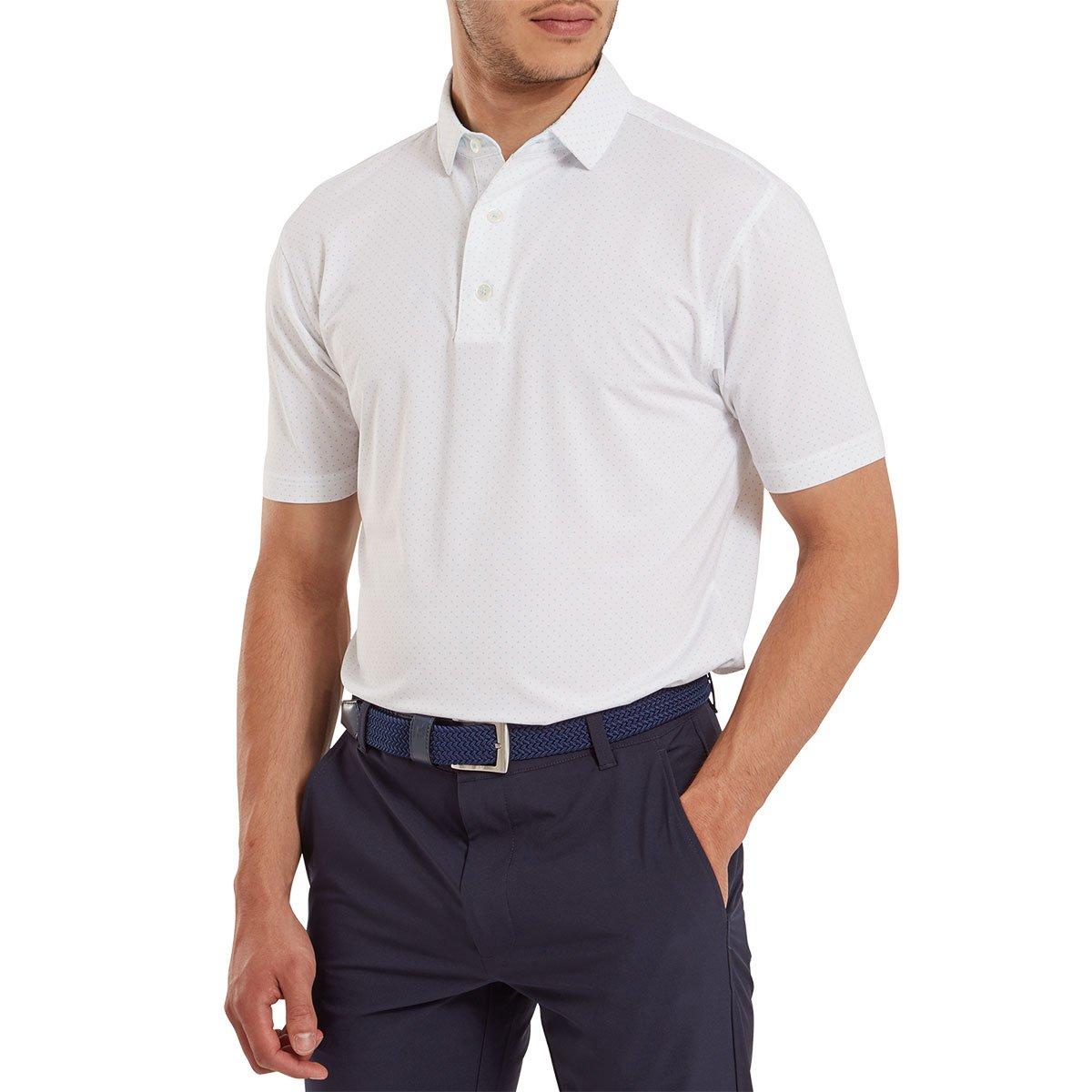 FootJoy Men's Lisle Dot Print Golf Polo Shirt