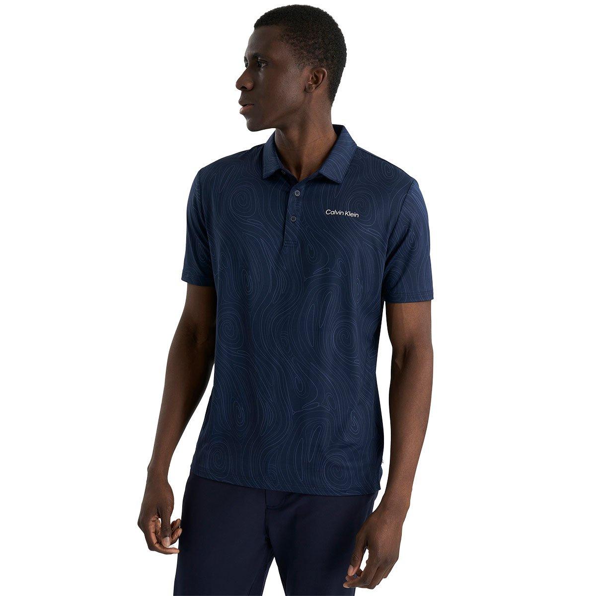 Calvin Klein Calvin Klein Marble Print Polo Shirt