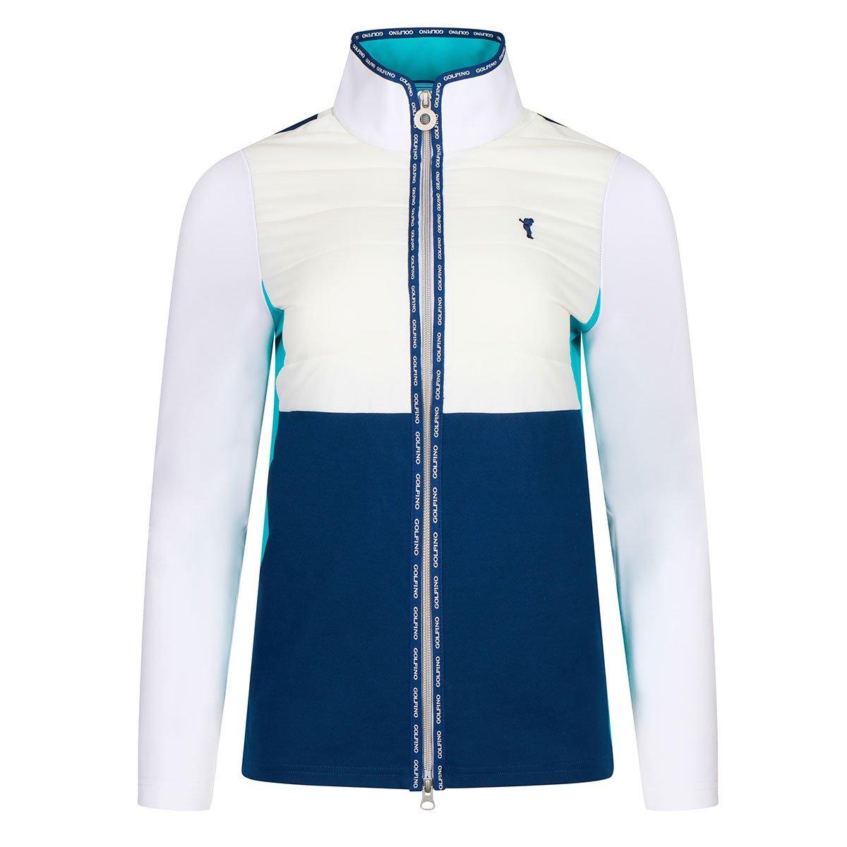 GOLFINO Ladies Tee Time Quilted Full Zip Golf Jacket
