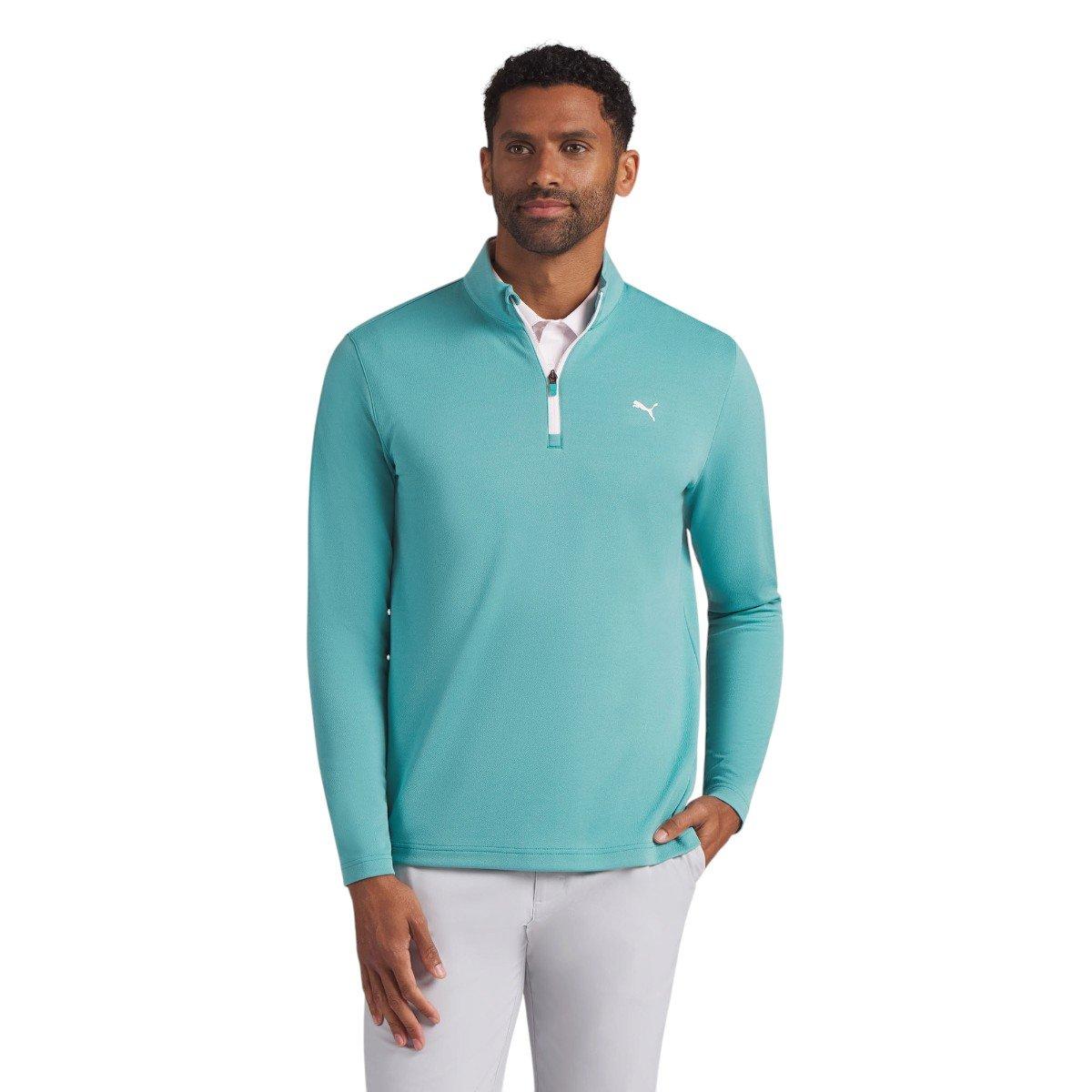 PUMA Men's Pure 3 Texture Half Zip Golf Mid Layer  
